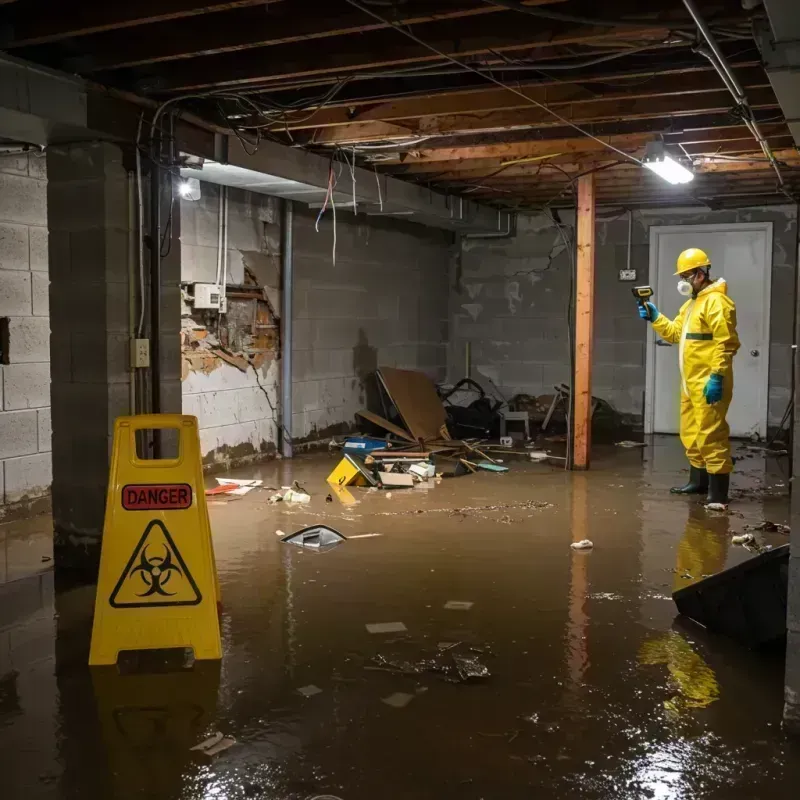 Flooded Basement Electrical Hazard in Hillsville, VA Property